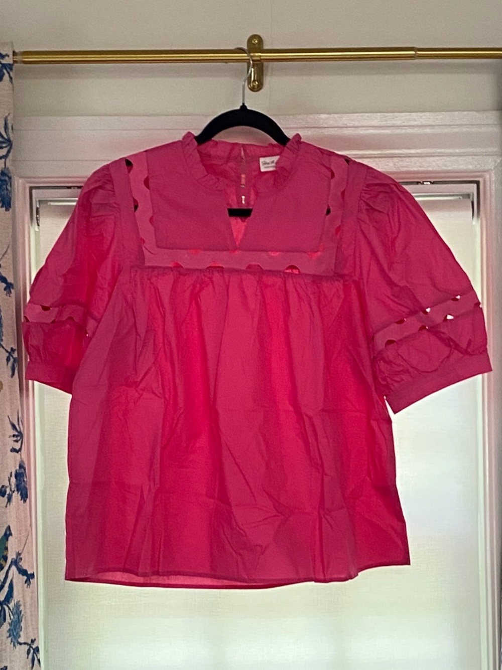 Shop the Mint Bright Pink Cotton Blouse, L